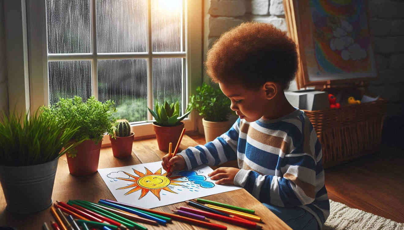 Unwinding with Max as He Calms Himself by Coloring