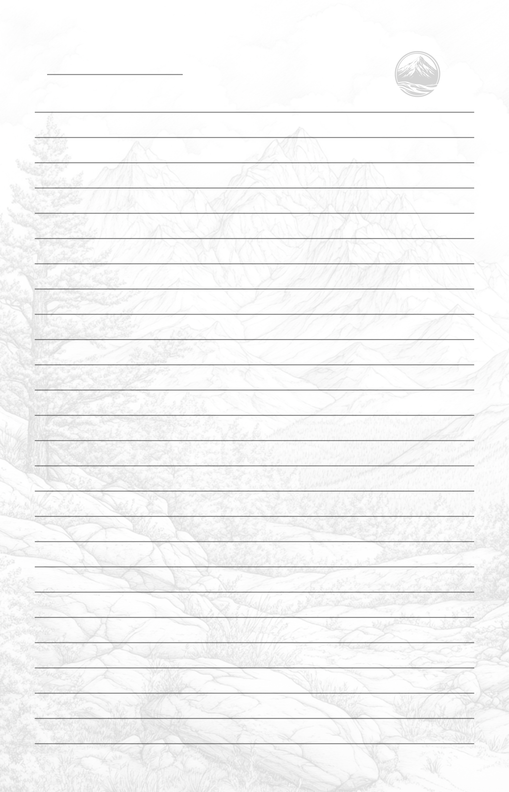 Mountain Peaks Interior Pages