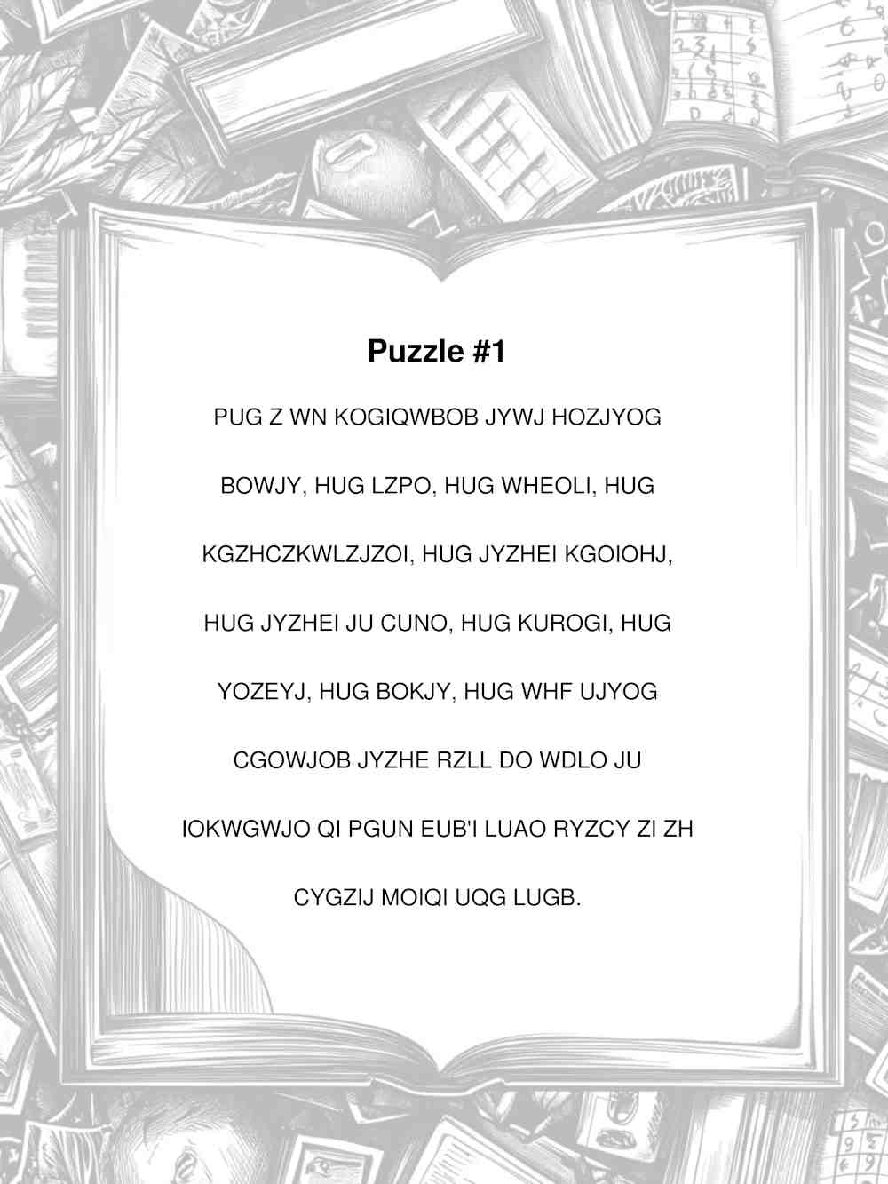 WEB Bible Verse Cryptograms Sample Page 1